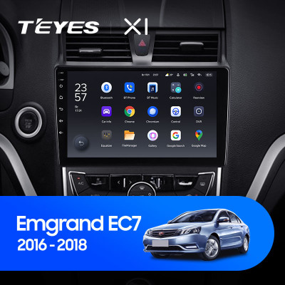 Штатная магнитола TEYES X1 9.0" 2 Gb для Geely Emgrand 7 2016-2018