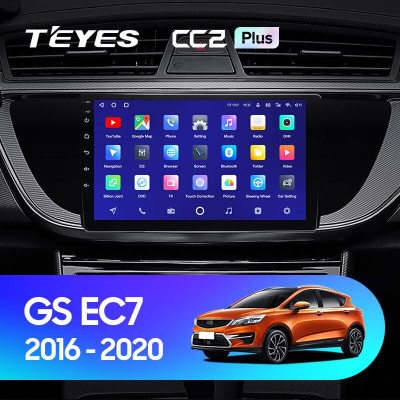 Штатная магнитола TEYES CC2 Plus 9.0" 4 Gb для Geely Emgrand EC7 2016-2020 A