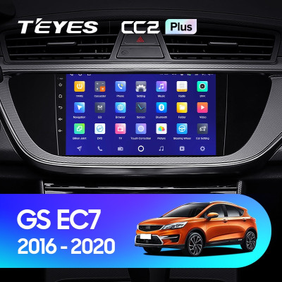 Штатная магнитола TEYES CC2 Plus 9.0" 4 Gb для Geely Emgrand EC7 2016-2020 B