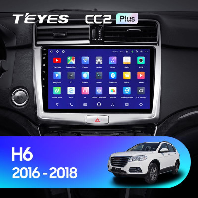 Штатная магнитола TEYES CC2 Plus 10.2" 3 Gb для Haval H6 2016-2018