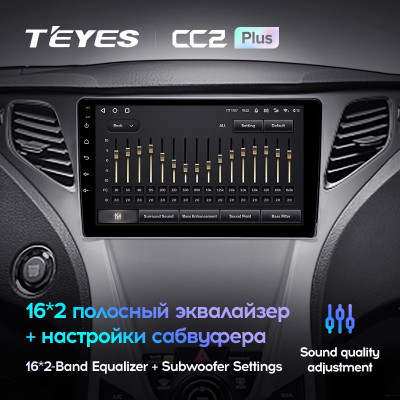 Штатная магнитола TEYES CC2 Plus 9.0" 6 Gb для Hyundai Azera 2011-2014