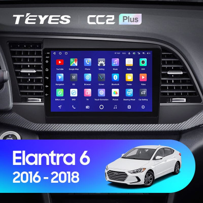 Штатная магнитола TEYES CC2 Plus 9.0" 6 Gb для Hyundai Elantra 2015-2018 B