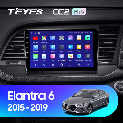 Штатная магнитола TEYES CC2 Plus 9.0" 3 Gb для Hyundai Elantra 2015-2019 B