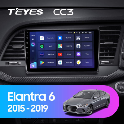 Штатная магнитола TEYES CC3 9.0" 3 Gb для Hyundai Elantra 2015-2019 B