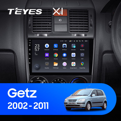Штатная магнитола TEYES X1 9.0" 2 Gb для Hyundai Getz 2002-2011