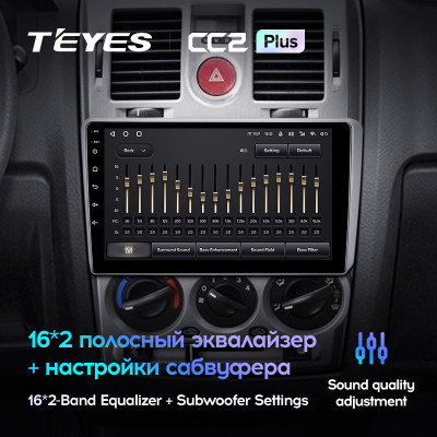 Штатная магнитола TEYES CC2 Plus 9.0" 4 Gb для Hyundai Getz 2004-2006
