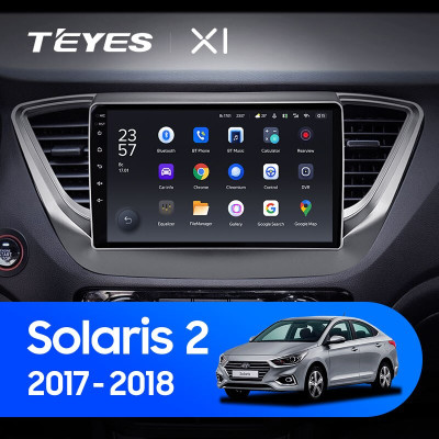 Штатная магнитола TEYES X1 9.0" 2 Gb для Hyundai Solaris 2017-2018 B