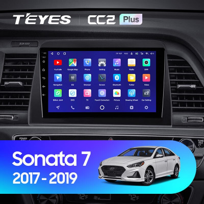 Штатная магнитола TEYES CC2 Plus 9.0" 3 Gb для Hyundai Sonata 2017-2019
