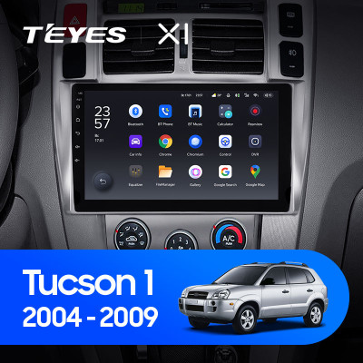 Штатная магнитола TEYES X1 10.2" 2 Gb для Hyundai Tucson 2004-2009 A