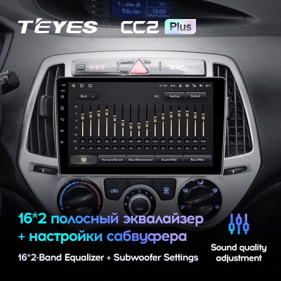 Штатная магнитола TEYES CC2 Plus 9.0" 4 Gb для Hyundai i20 2012-2014