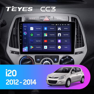 Штатная магнитола TEYES CC3 9.0" 3 Gb для Hyundai i20 2012-2014