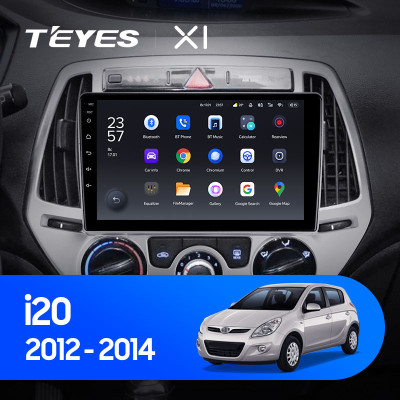 Штатная магнитола TEYES X1 9.0" 2 Gb для Hyundai i20 2012-2014