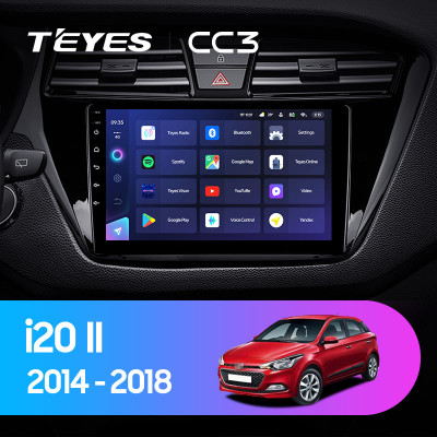 Штатная магнитола TEYES CC3 9.0" 6 Gb для Hyundai i20 2014-2018