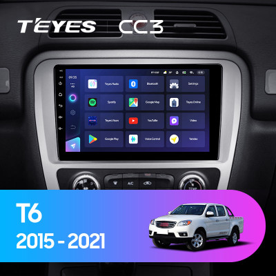 Штатная магнитола TEYES CC3 9.0" 3 Gb для JAC T6 2015-2021
