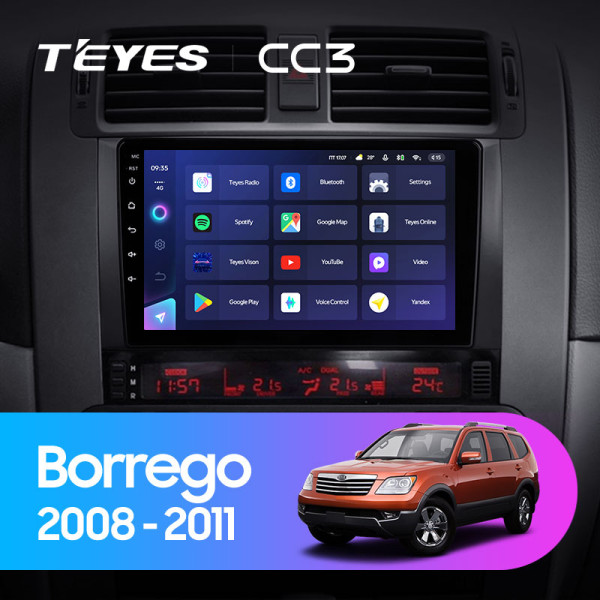 Штатная магнитола TEYES CC3 6 Gb для Kia Borrego 2008-2011