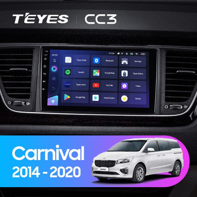Штатная магнитола TEYES CC3 9.0" 6 Gb для Kia Carnival 2014-2020 A