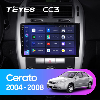 Штатная магнитола TEYES CC3 9.0" 6 Gb для Kia Cerato 2004-2008 B