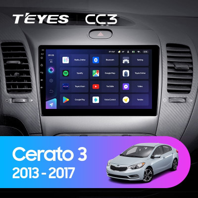 Штатная магнитола TEYES CC3 9.0" 6 Gb для Kia Cerato 2013-2017 A