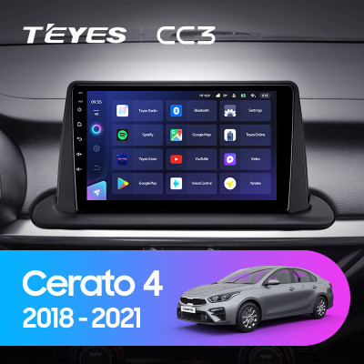 Штатная магнитола TEYES CC3 9.0" 6 Gb для Kia Cerato 2018-2020 A