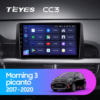 Штатная магнитола TEYES CC3 9.0" 6 Gb для Kia Picanto 2017-2020