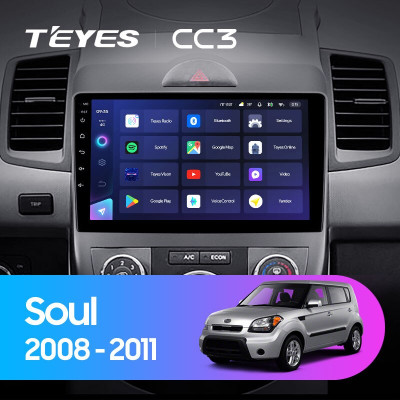 Штатная магнитола TEYES CC3 9.0" 6 Gb для Kia Soul 2008-2014