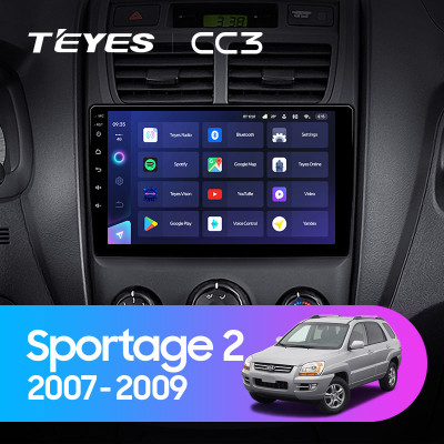 Штатная магнитола TEYES CC3 9.0" 6 Gb для Kia Sportage 2007-2009 A