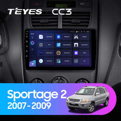Штатная магнитола TEYES CC3 9.0" 6 Gb для Kia Sportage 2008-2010 A