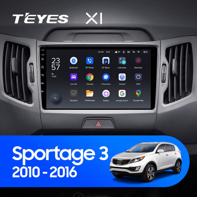 Штатная магнитола TEYES X1 9.0" 2 Gb для Kia Sportage 2010-2016 A
