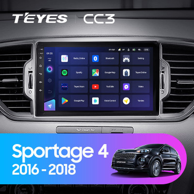 Штатная магнитола TEYES CC3 9.0" 6 Gb для Kia Sportage 2016-2018 A