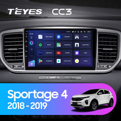 Штатная магнитола TEYES CC3 9.0" 6 Gb для Kia Sportage 2018-2020 B