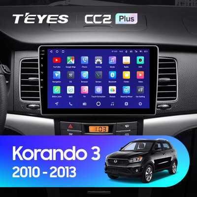 Штатная магнитола TEYES CC2 Plus 9.0" 3 Gb для SsangYong Korando 2010-2013