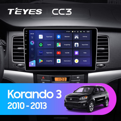 Штатная магнитола TEYES CC3 9.0" 6 Gb для SsangYong Korando 2010-2013