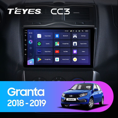 Штатная магнитола TEYES CC3 9.0" 3 Gb для Lada Granta 2018-2019 B