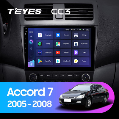 Штатная магнитола TEYES CC3 9.0" 6 Gb для Honda Accord 2002-2008 B