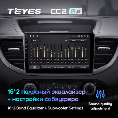 Штатная магнитола TEYES CC2 Plus 10.2" 4 Gb для Honda CR-V 2011-2015 A