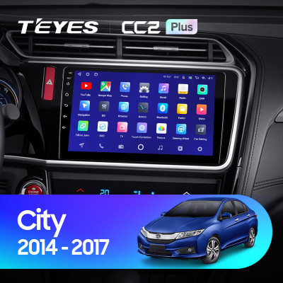 Штатная магнитола TEYES CC2 Plus 10.2" 6 Gb для Honda City 2014-2017