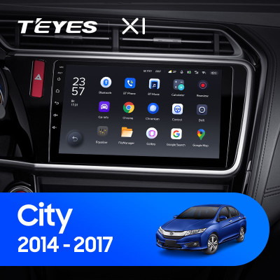 Штатная магнитола TEYES X1 10.2" 2 Gb для Honda City 2014-2017