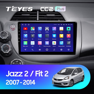 Штатная магнитола TEYES CC2 Plus 10.2" 6 Gb для Honda Fit 2007-2014