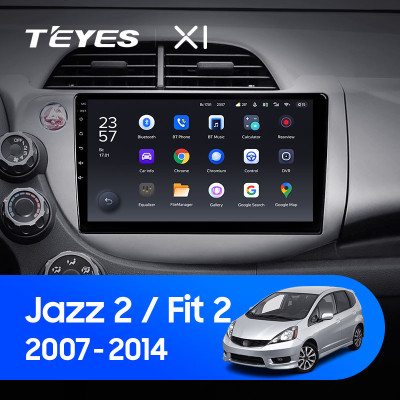 Штатная магнитола TEYES X1 10.2" 2 Gb для Honda Fit 2007-2014
