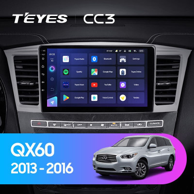Штатная магнитола TEYES CC3 9.0" 4 Gb для Infiniti QX60 2013-2016 A