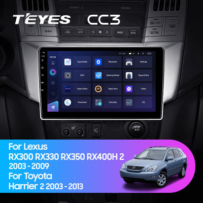 Штатная магнитола TEYES CC3 10.2" 3 Gb для Lexus RX 2003-2009 B