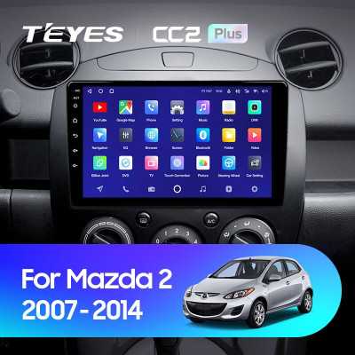 Штатная магнитола TEYES CC2 Plus 9.0" 3 Gb для Mazda 2 2007-2014