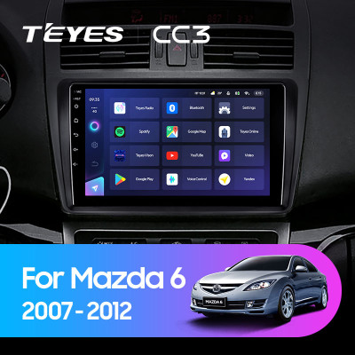 Штатная магнитола TEYES CC3 9.0" 4 Gb для Mazda 6 2007-2012