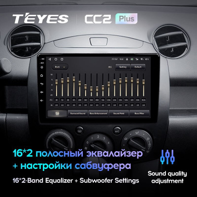 Штатная магнитола TEYES CC2 Plus 9.0" 3 Gb для Mazda Demio 2007-2014