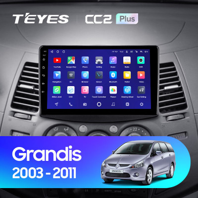 Штатная магнитола TEYES CC2 Plus 9.0" 3 Gb для Mitsubishi Grandis 2003-2010 A