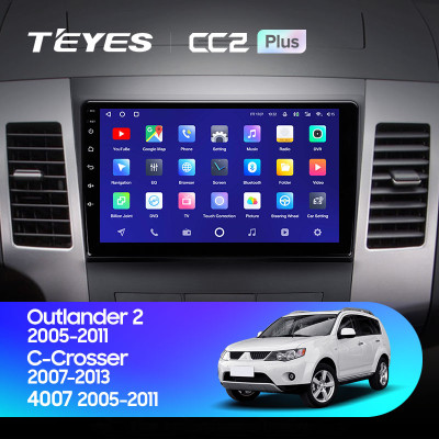 Штатная магнитола TEYES X1 9.0" 2 Gb для Mitsubishi Outlander 2005-2011 B