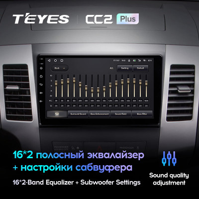 Штатная магнитола TEYES X1 9.0" 2 Gb для Mitsubishi Outlander 2005-2011 B
