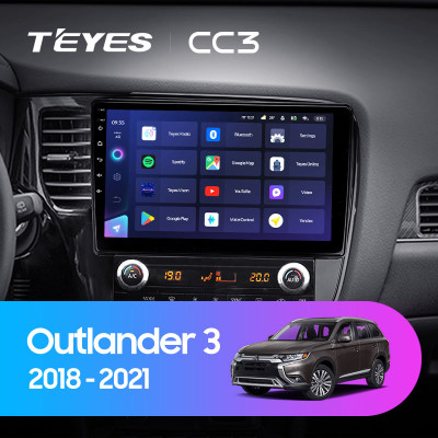 Штатная магнитола TEYES CC3 10.2" 4 Gb для Mitsubishi Outlander 2018-2021 B