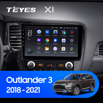 Штатная магнитола TEYES X1 10.2" 2 Gb для Mitsubishi Outlander 2018-2021 A