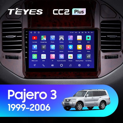 Штатная магнитола TEYES CC2 Plus 9.0" 6 Gb для Mitsubishi Pajero 1999-2006